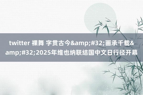 twitter 裸舞 字贯古今&#32;画承千载&#32;2025年维也纳联结国中文日行径开幕